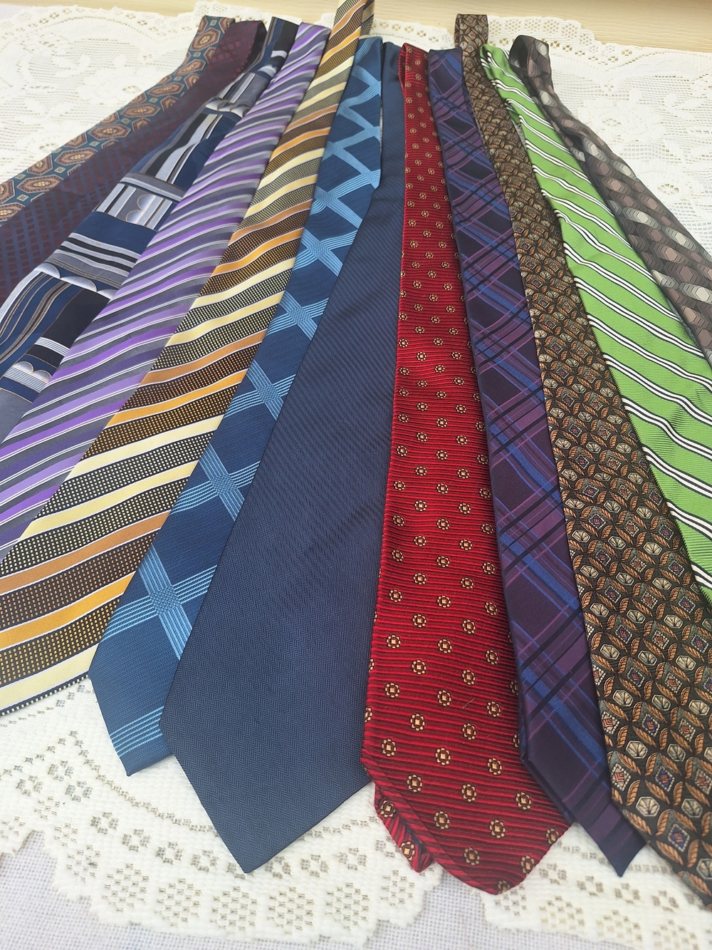 Men's Assorted Patterned Neckties - Multi-Color Set - Picture 3 of 7